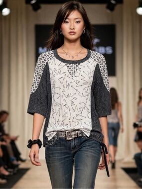 Marc by Marc Jacobs || Vintage 90s / Y2K Slouchy Arrows Graphic Tee Top Blue XS